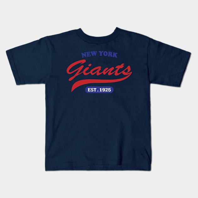 New York Giants Classic Style Kids T-Shirt by genzzz72